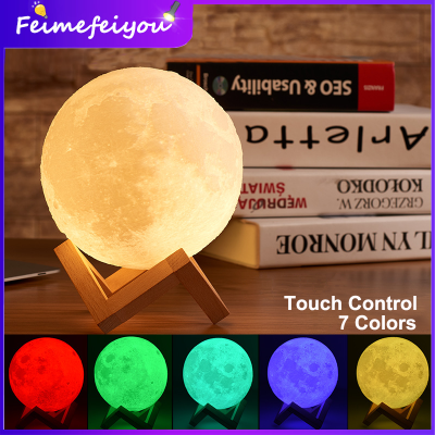 Moon Light Lamp galaxy room light led light decoration for room lampu bulan lampu tidur table lamp with remote control with humidifier 16色遥控月球灯 手拍触摸月亮