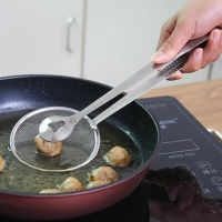 3PCS  2-in-1 Kitchen Multi-functional Stainless Steel Clamp Strainer Filter Spoon With Clip Food Kitchen Oil-Frying Salad BBQ Filter