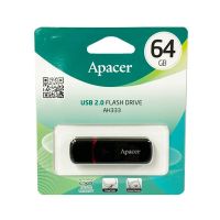 แฟลชไดร์ฟ flash drive แฟลชไดร์ฟ usb Apacer AH333 USB2.0 แฟลชไดร์ฟ 64GB สีดำ (Apacer AP64GAH333B-1)