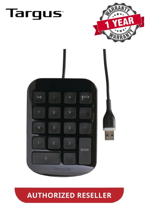 Targus AKP10 USB Numeric Keypad With Full Size Keys PC and Mac