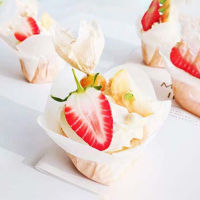 Leetshop 100pcs Lotus Style Cups Cupcake Liners Cupcake Baking Cups Muffin Liners Greaseproof Paper