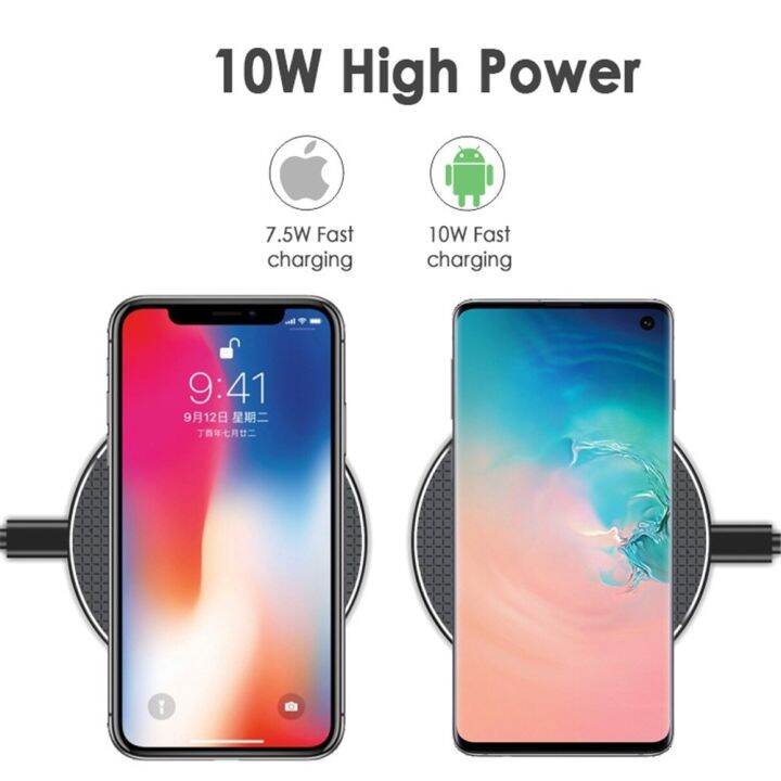 อุปกรณ์ชาร์จไร้สายแบบรวดเร็ว10w-สำหรับโทรศัพท์-iphone-13-xiaomi-xr-max-xs-pro-max-12-pro-oppo-เร็ว-samsung-11-huawei