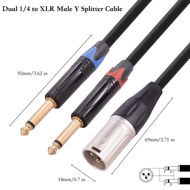 dual-6-35mm-1-4-in-to-xlr-male-y-splitter-cable-3pin-xlr-male-to-dual-6-35mm-plug-audio-microphone-cable