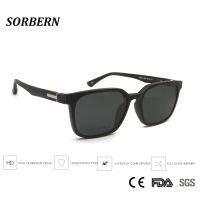 ☂ SORBERN Unisex Ultralight TR90 Optical Frames Magnetic Clip On Sunglasses Nerd Style Polarized Lens Men Women Magnet Eyeglasses