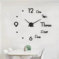 ZZOOI DIY 3D Wall Clock Modern Large Mirrors Surface Luxury Big Art Clock Sticker *Q