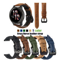 22มม. สายนาฬิกา Crazy Horse สร้อยข้อมือหนังแท้สำหรับ Garmin Active Vivoactive 4/Venu2 45Mm