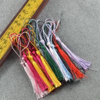 FRENECI 30 Pieces Multicolored Silky Handmade Soft Craft Mini Tassels With Loops ,Small Chinese Knot Tassels for diy Jewelry Making