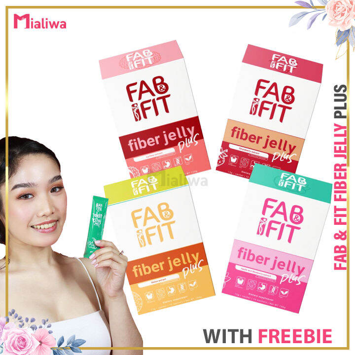 Fab & Fit Fiber Jelly Plus Apple & Blueberry, Melon, Strawberry, Lychee