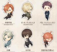 Anime Bungo Stray Dogs Nakahara Chuuya dazai osamu Cosplay PVC Figure Pendant Keychain Keyring Figure Kids Toy 2123