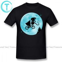 การออกแบบเดิมเสื้อยืดพิมพ์ลาย Et Alien Flying Bmx Moon Logo สําหรับผู้ชายS-5XL