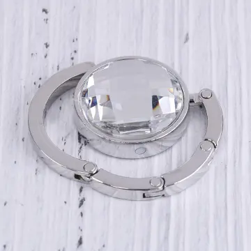 Creative Alloy Crystal Hooks Folding Bag Holder Tableside Bag hook