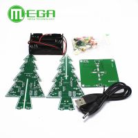 10set Three-Dimensional 3D Christmas Tree LED DIY Kit Red/Green/Yellow LED Flash Circuit Kit Electronic Fun Suite Diy Kit