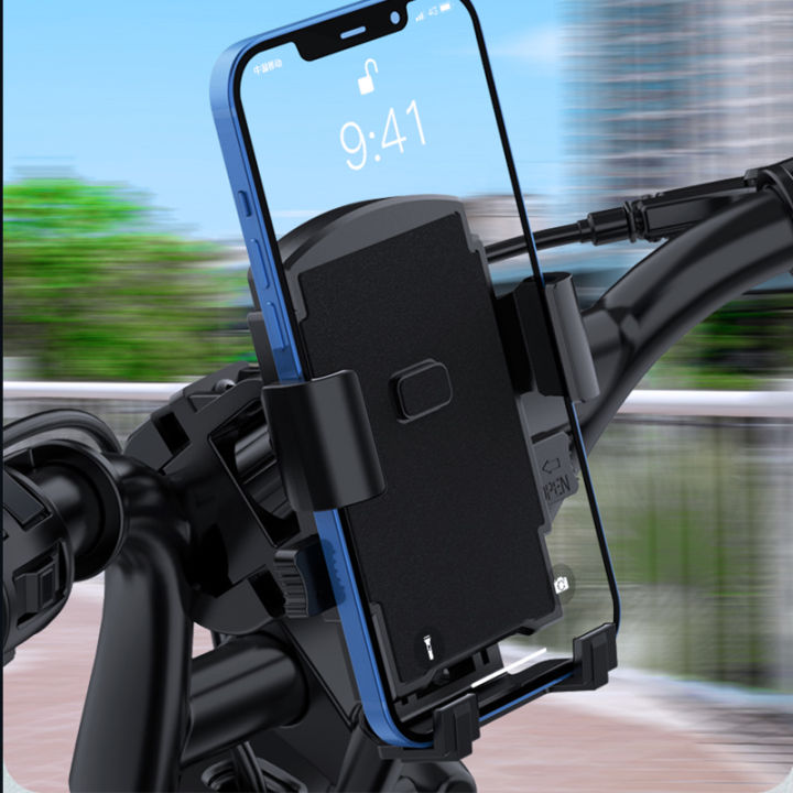 จักรยานไฟฟ้านำทางด้านหลังกระจกที่วางโทรศัพท์กันลื่นและโทรศัพท์มือถือที่เสถียร