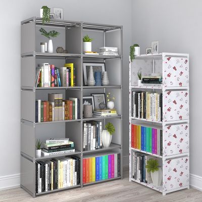 [COD] Bookshelf floor easy bookcase about students with childrens storage combination cabinet summer good-looking