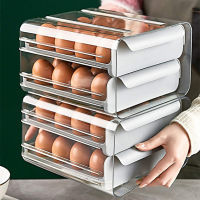 Drawer Type Egg Storage Box Fresh-Keeping Transparent Food Container Double-Layer Anti-Drop Plastic Refrigerator Kitchen Tool