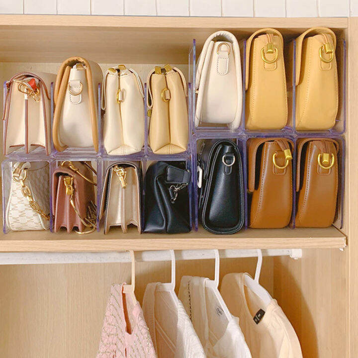Acrylic Handbag Storage Divider Shelf Wardrobe Partition