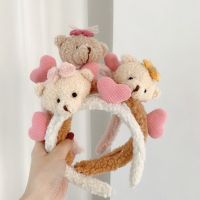 Cute Cartoon Little Bear Plush Hair bands Hair accessories Girls Sweet Fashion Hairband Headdress Kids Headbands Ornament Gift