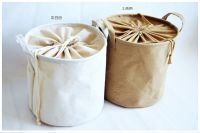 1PC Cotton Linen Dirty Laundry Basket Foldable Storage Basket Laundry Bucket Storage Household