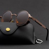 【Versatile】 Classic Gothic Steampunk Sunglasses Women Brand Designer Vintage Round Metal Frame Sun Glasses Female Male High Quality UV400