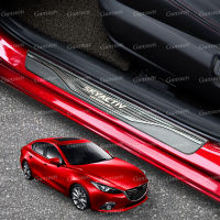 For Mazda 2 3 6 CX30 CX5 Door Sill Protector Accessories Car Threshold Scuff Plate Steel Pedal Trim Sticker Styling 2018