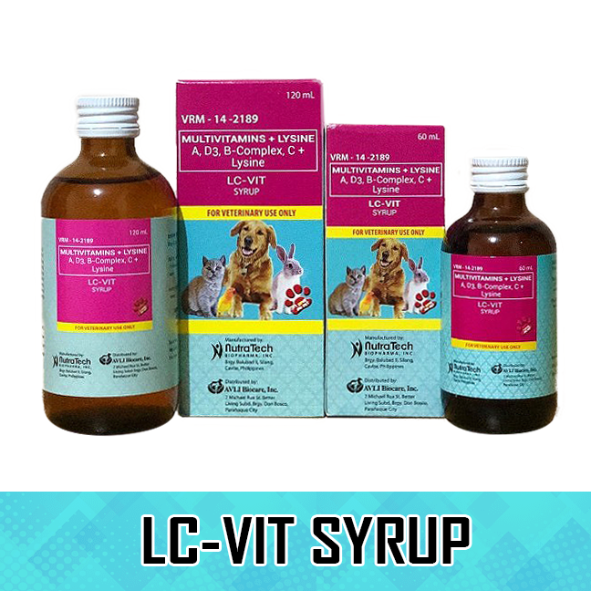 LC-VIT Syrup (Multivitamins + Lysine) – Vitamin A, D3, B-Complex, C ...