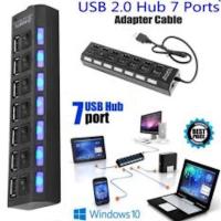 7 port USB HUB/USB 3.0 HUB with AC power adapter USB2.0 HUB 7Port High Speed usb hub on/OFF switch+Adapter 5V