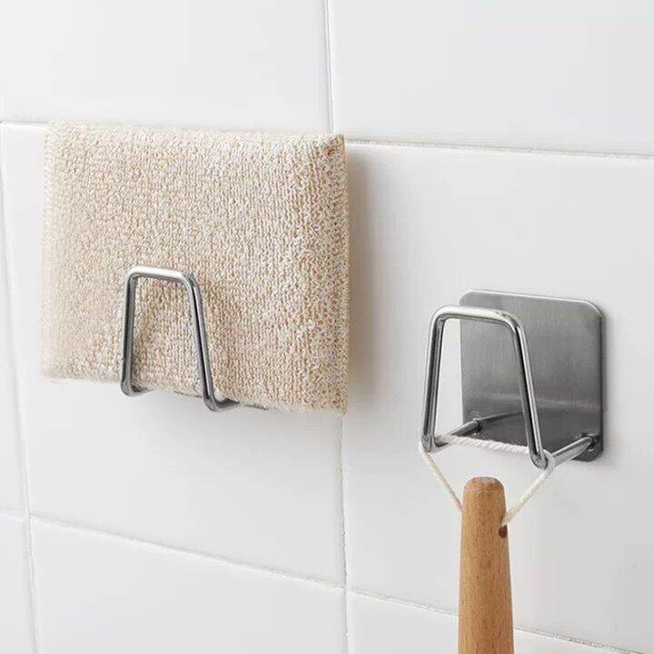 cc-sink-sponges-holder-adhesive-drain-drying-rack-wall-hooks-accessories-storage-organizer