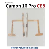 ริบบิ้นที่ปรับเสียงขึ้นลงปุ่มเปิดปิดสำหรับกล้อง Tecno Camon 11 12 16 17P X CM Pro Premier CF7 CE9 CC9 CE8 CG6สายเคเบิลงอได้ปุ่มเปิด/ปิดไอโฟน