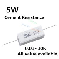 5pcs 5W 39 47 51 56 75 82 100 120 150 ohm 39R 47R 51R 56R 75R 82R 100R 120R 150R Ceramic Cement Power Resistance Resistor 5