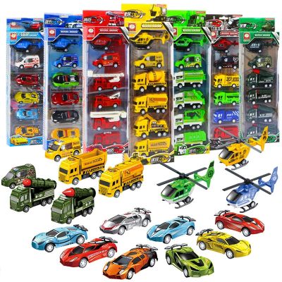 ﹍☫❖ jiozpdn055186 6pcs Alloy Diecast Engineering Car Fighting Truck Brinquedos para crianças Kids Excavator Tractor