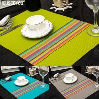 【CW】 4PCS/lot Placemat Dining Table Mats Bowl Napkin Tray Coasters Resistant