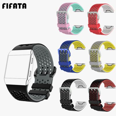 【lz】♟♗  Pulseira colorida de silicone cinquata pulseira de substituição ajustável para fitbit ionic sport watch acessórios de pulseira