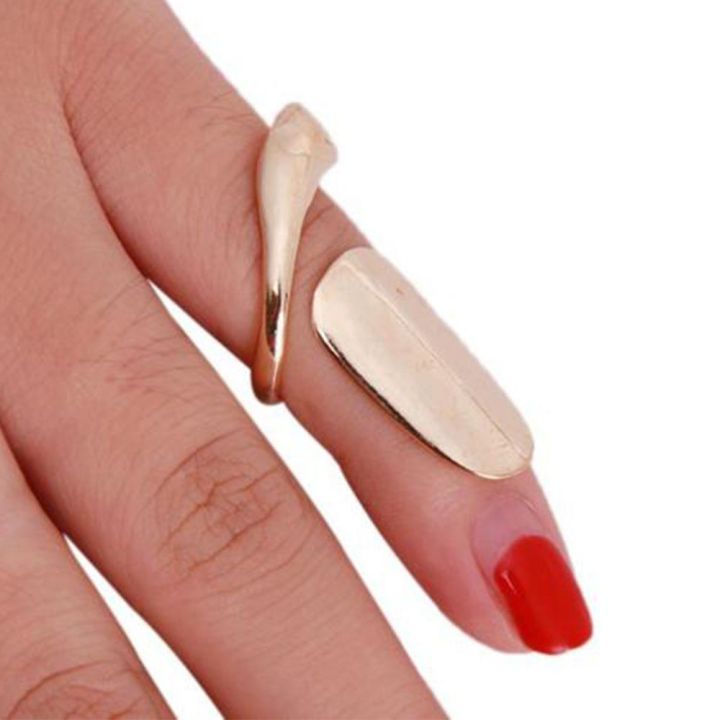 ololdan-punk-nails-แหวนเงินเล็บโลหะสีทองแฟชั่นผู้หญิง