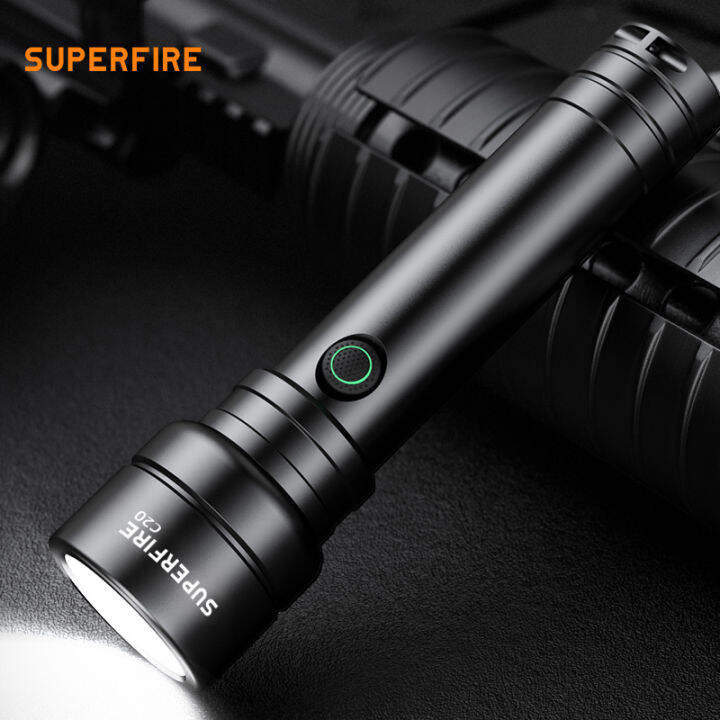 superfire-c20-t-15w-powerful-flashlight-zoom-usb-rechargeable-ultra-bright-outdoor-lanter-for-camping-fishing-torch-flash-light