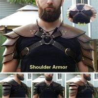 〖Gesh department store〗Men Medieval Viking Warrior Shoulder Armor Gladiator Samurai Battle Knight Pauldrons Party Cosplay Accessory Vintage Gear Adult