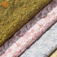 ฟอง Jacquard ริ้วรอยผ้าดอกไม้ Jacquard Diy ถังหมวกชุดฤดูใบไม้ร่วงผ้าครึ่งหลา TJ5862