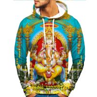 【CW】 Fashion Hindu Lord Printed Hoodies Men Sweatshirt Streetwear Sleeve Sport Pullover