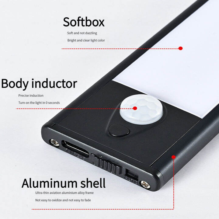 ร้อนภายใต้ไฟตู้-แสงเซ็นเซอร์การเคลื่อนไหว-1100mah-แบบชาร์จกีฬาเหนี่ยวนำกลางคืน-led-สำหรับลิ้นชัก-ตู้เสื้อผ้า-ห้องครัว-ห้องโถง