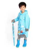 Cartoon Raincoat South Korea Lovely Cartoon Child Fashion Rainwear Girls Baby Children Reflective Stripe Poncho Raincoat