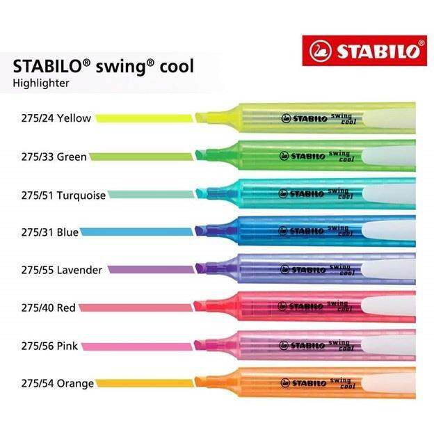 Stabilo Swing Cool Fluorescent/Neon Highlighters Lazada PH