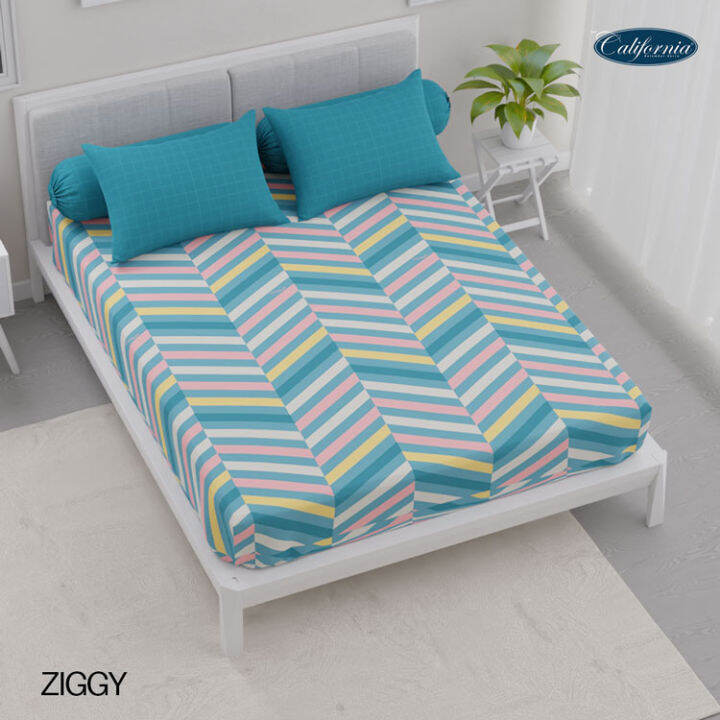 CALIFORNIA Sprei King Fitted 180x200 Ziggy | Lazada Indonesia