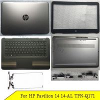 ใหม่สำหรับ HP Pavillion 14 14-AL ทีพีเอ็น-Q171หน้าจอ LCD สำหรับแล็ปท็อปฝาหลังที่วางฝ่ามือฝาปิดโน้ตบุคบานพับเคสด้านล่างที่ครอบบานพับฝาครอบ B C D