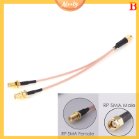 Aleaty? SMA ถึง2X SMA MALE FEMALE Y Type Splitter combiner JUMPER CABLE pigtail