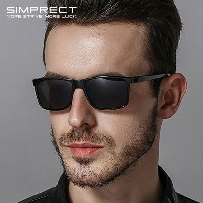 SIMPRECT Rectangle Polarized Sunglasses For Men 2022 Luxury Brand Desugner UV400 High Quality Vintage Retro Square Sun Glasses