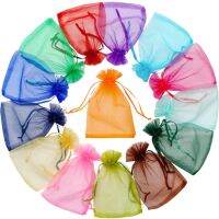 50Pcs/lot Organza Bag Jewelry Tulle Drawstring Bag Jewelry Packaging Display amp; Jewelry Pouches Wedding Gift