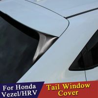 Car Rear Window Spoiler Side Wing Trim Cover Decorate for Honda HRV HR-V Vezel 2021 2022 Carbon Fiber