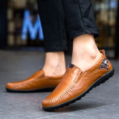 CODff51906at 【ready stock】big size men genuine leather loafers shoes casual shoes leather shoes 39-47皮鞋 休闲皮鞋 豆豆鞋