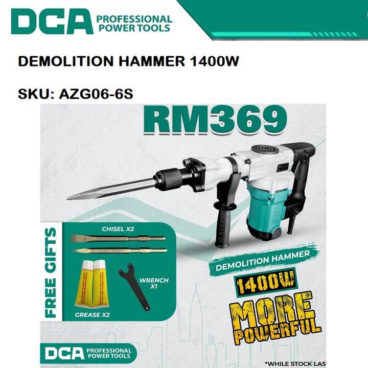 DCA DEMOLITION HAMMER 1400W AZG066S Lazada