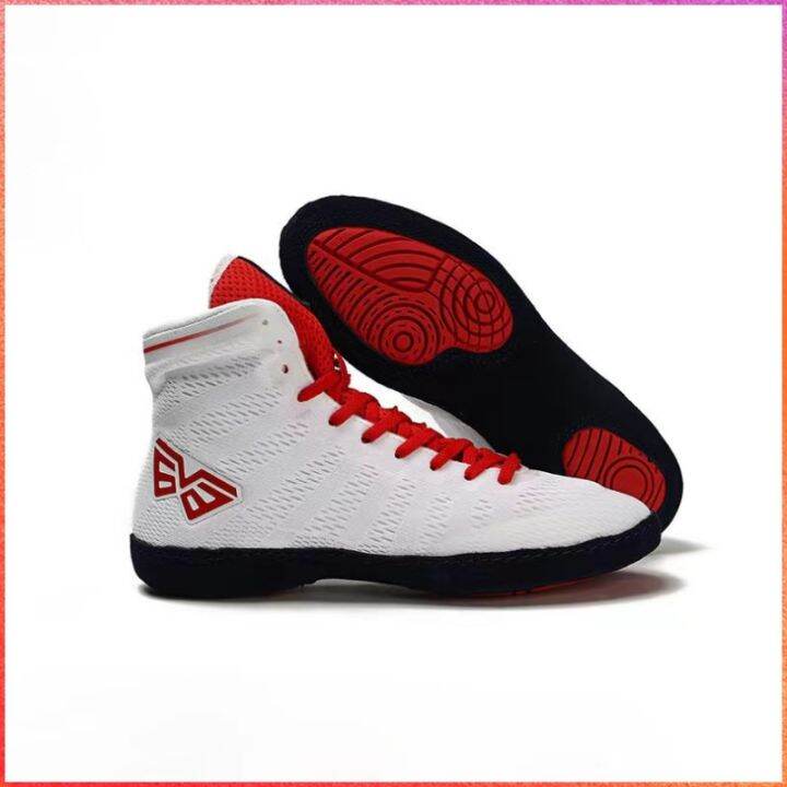 Brand V63 Men's Wrestling Shoes Pro Boxing Shoes High Top Rubber