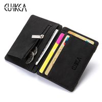 【CC】 CUIKCA Wallet Money Clip Coins Purse Nubuck  Leather ID Credit Card Cases